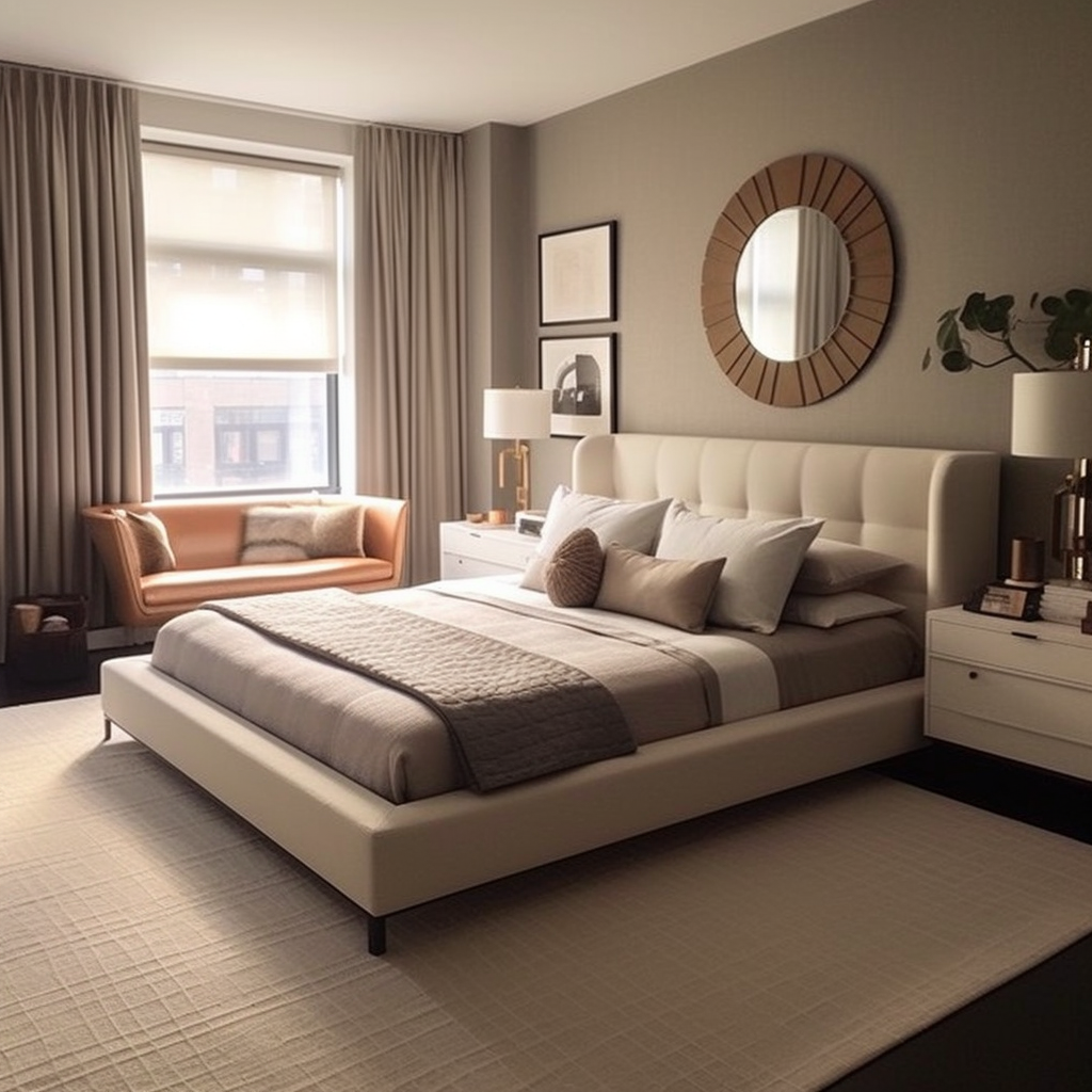 White king bed